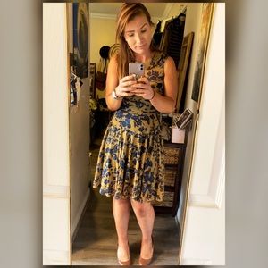 Dress (yellow and blue floral print)